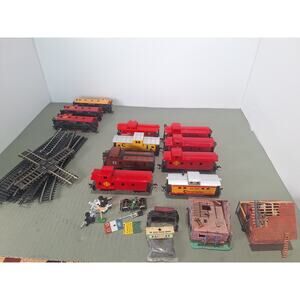 HO Scale Caboose Lot 11 Total ATSF Santa Fe Chessie B&O + Track Parts